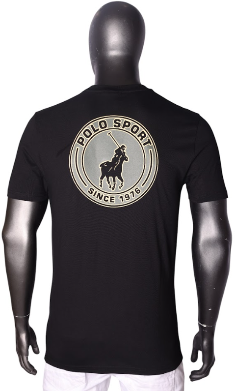 Polo T-Shirt Sport Big Logo Black